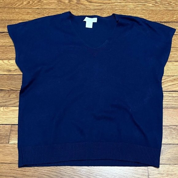 Cynthia Rowley Women's Blue Short Sleeve Shirt Size Small Stretch Knit Rayon - Picture 1 of 4